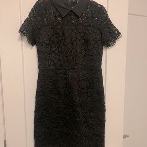 Lacy peekaboo black fitted dress